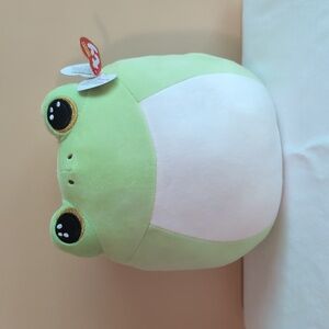 NWT TY Squishy Beanies Snapper The Frog Plush Collectable
